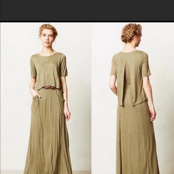 Anthropologie Dresses & Skirts - Anthropologie Bordeaux Green Dress Size Small